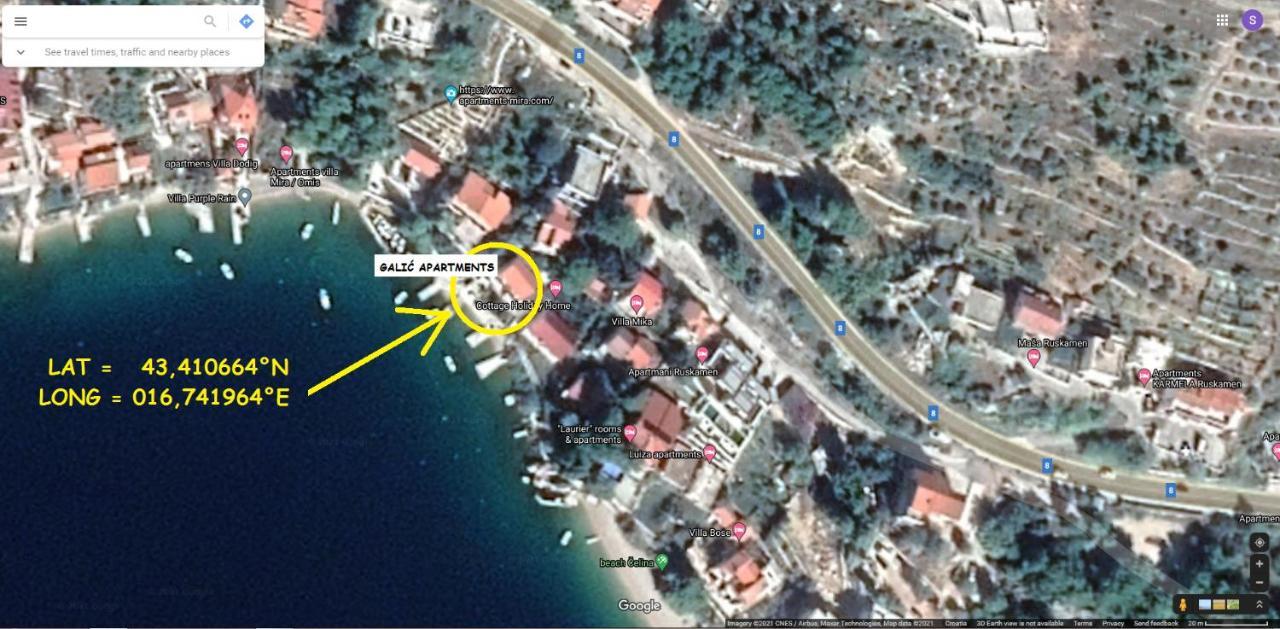 Apartment On The Beach Lokva Rogoznica Bagian luar foto